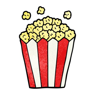 çizgi film sinema patlamış mısır doodle