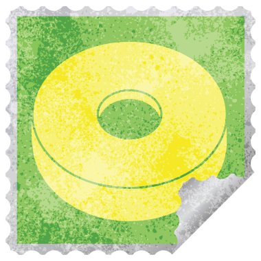 donut grafik vektör kare Etiket soyma