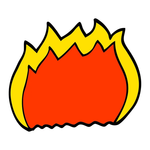 Desenho Animado Doodle Fire Ilustração Vetorial —  Vetores de Stock