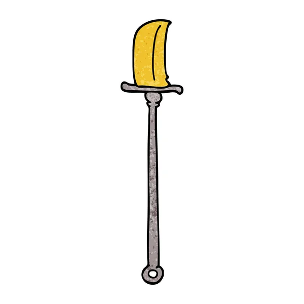 Desenho Animado Doodle Bronze Halberd — Vetor de Stock