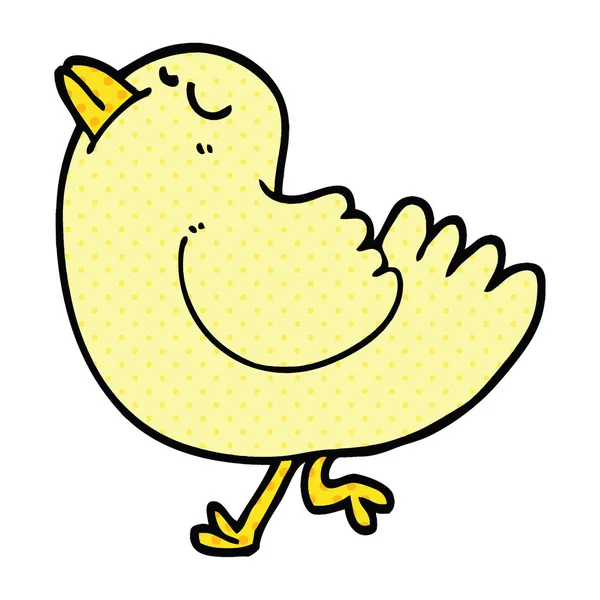 Bande Dessinée Style Dessin Animé Oiseau Arrogant — Image vectorielle