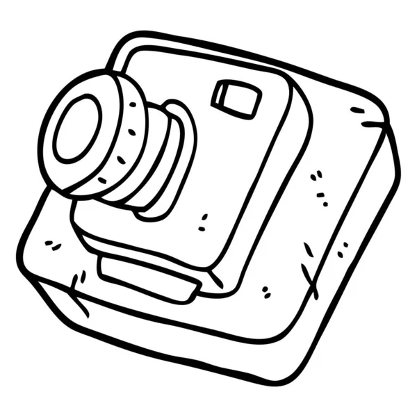 Zwart Wit Cartoon Oude Camera — Stockvector