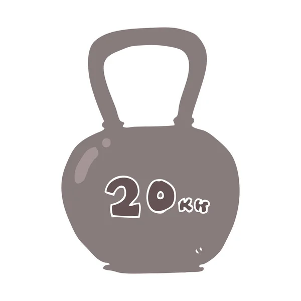 Platt Färg Illustration 20Kg Panna Ringklocka — Stock vektor