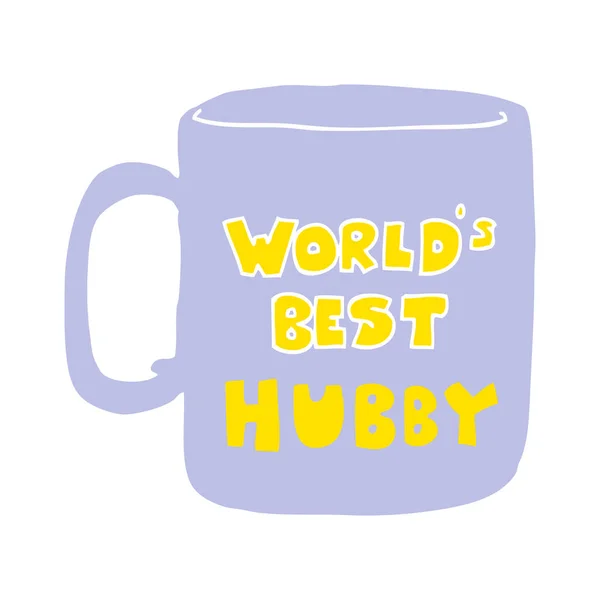 Worlds Best Hubby Mug — Stock Vector