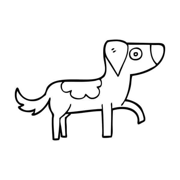 Çizim Karikatür Mutlu Köpek — Stok Vektör