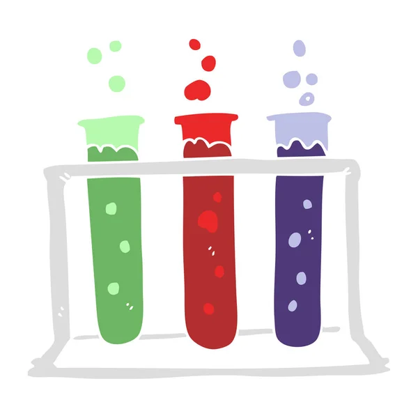 Плоска Кольорова Ілюстрація Стійки Пробірки — стоковий вектор