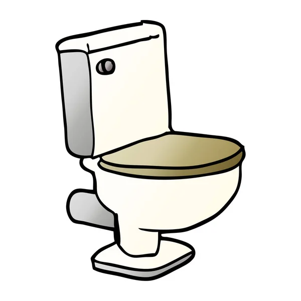 Cartoon Doodle Gesloten Toilet — Stockvector