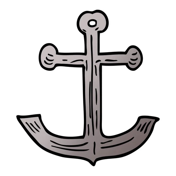 Desenhos Animados Doodle Navios Âncora — Vetor de Stock