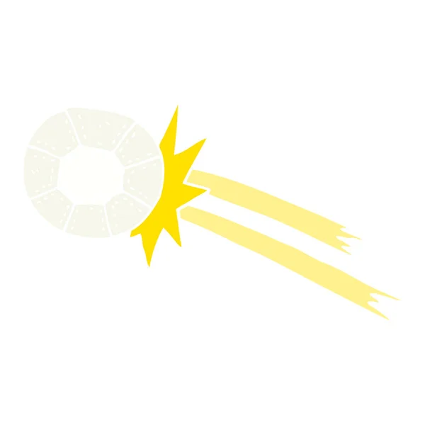 Flachfarbige Abbildung Des Fußballs — Stockvektor