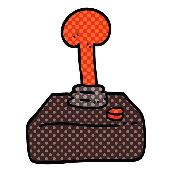 Comic Book Stijl Cartoon Joystick — Stockvector