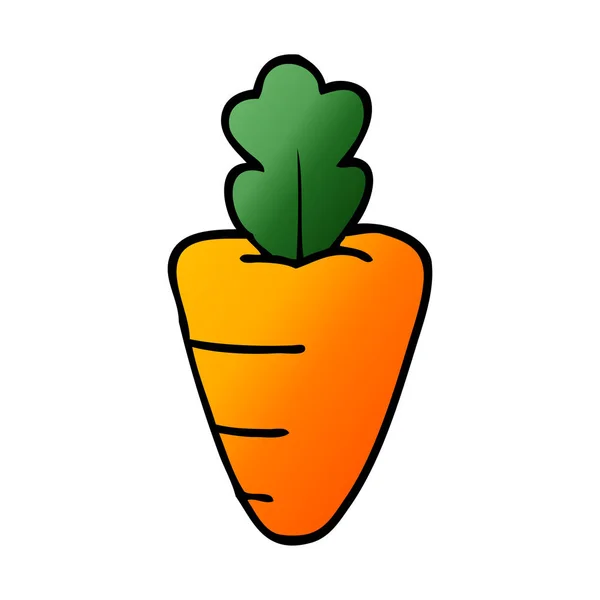 Cartoon Doodle Healthy Carrot — Stock Vector