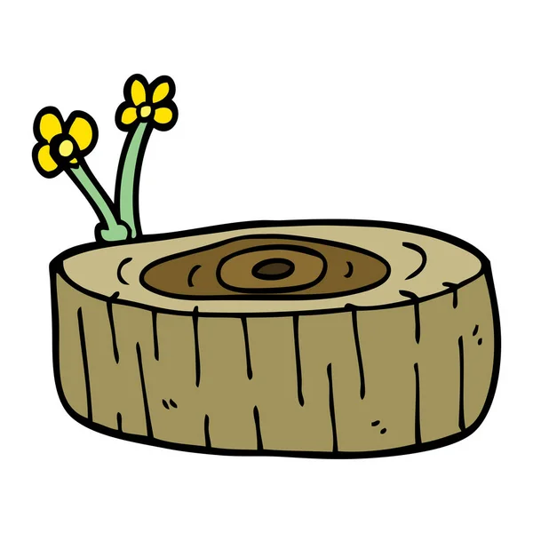 Γελοιογραφία Doodle Καταγραφής Δέντρο — Διανυσματικό Αρχείο