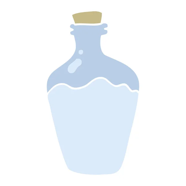 Плоская Цветная Иллюстрация Бутылки Водой — стоковый вектор
