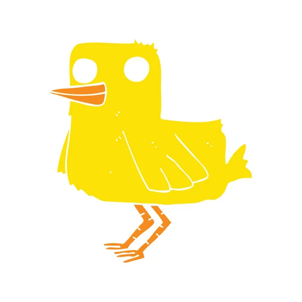 Flat Color Style Cartoon Duck — Stock Vector