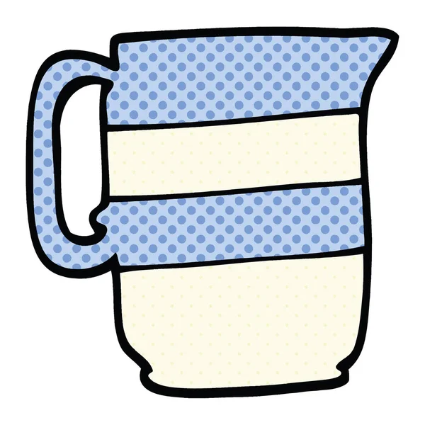 Comic Book Style Cartoon Milk Jug — Stock Vector