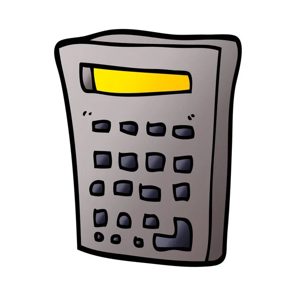 Cartoon Doodle Electronic Calculator — Stock Vector