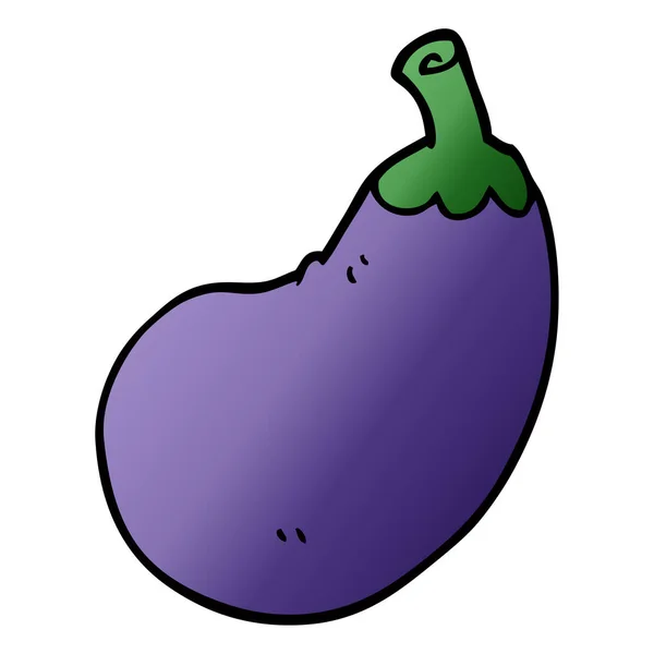 Cartoon Doodle Eggplant Vector Illustration — Stock Vector