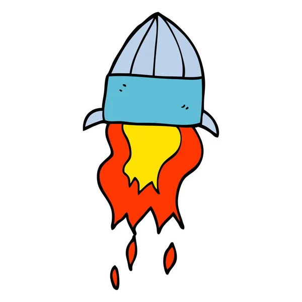 Γελοιογραφία Doodle Εκτόξευση Πυραύλων — Διανυσματικό Αρχείο