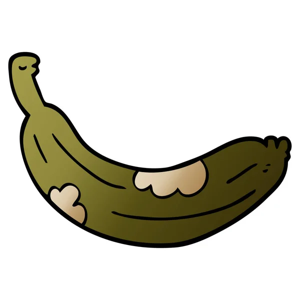 Cartone Animato Doodle Banana Marcio — Vettoriale Stock