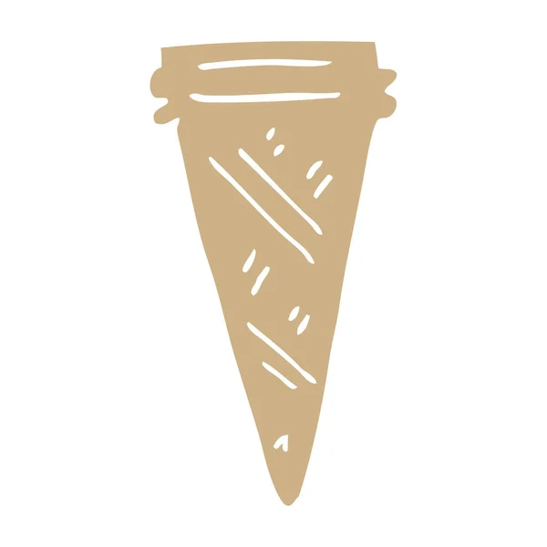Плоский Стиль Мультяшное Мороженое Конус — стоковый вектор