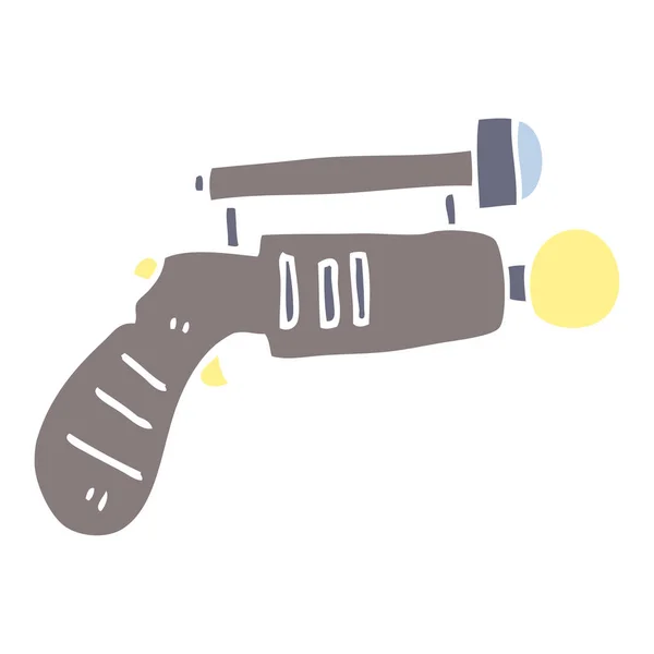 Plat Illustration Couleur Dessin Animé Ray Gun — Image vectorielle