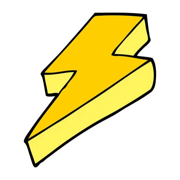 Cartoon Doodle Thunder Bolt — Stock vektor