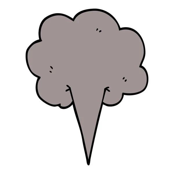 Cartoon Doodle Whooshing Cloud — Stock Vector