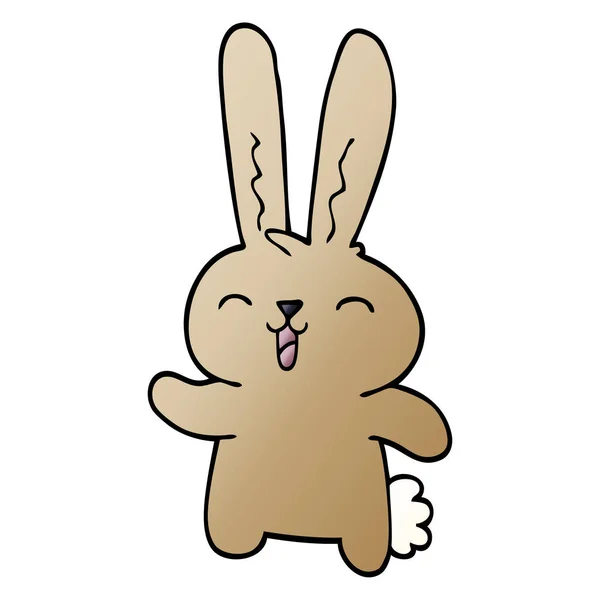 Cartoon Doodle Jolly Rabbit — Stock Vector
