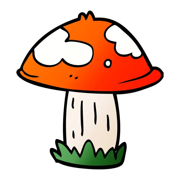 Cartoon Doodle Poisonous Toadstool — Stock Vector