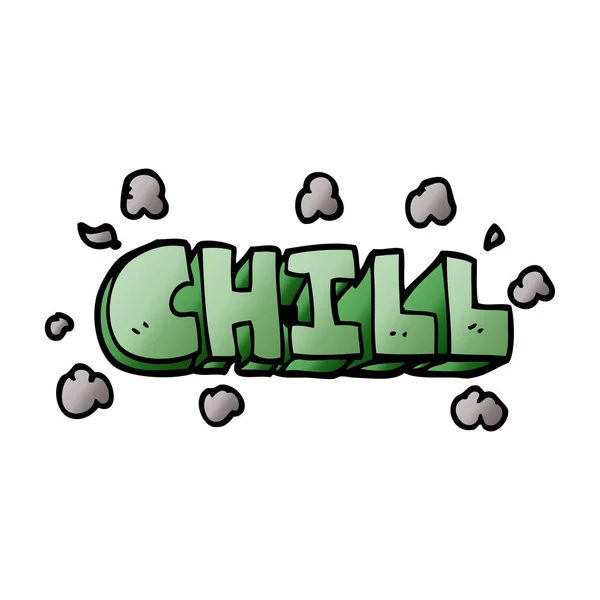 Cartoon Doodle Chill Zeichen — Stockvektor