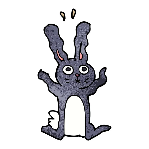 Мультфильм Каракули Возбужденный Кролик — стоковый вектор