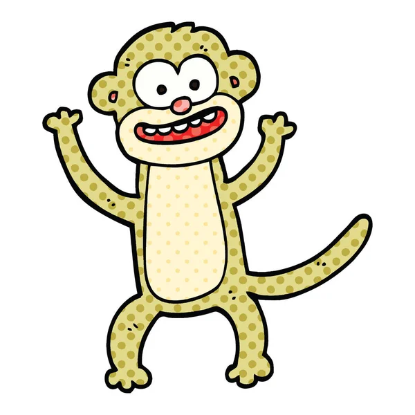 Estilo Quadrinhos Macaco Dos Desenhos Animados — Vetor de Stock