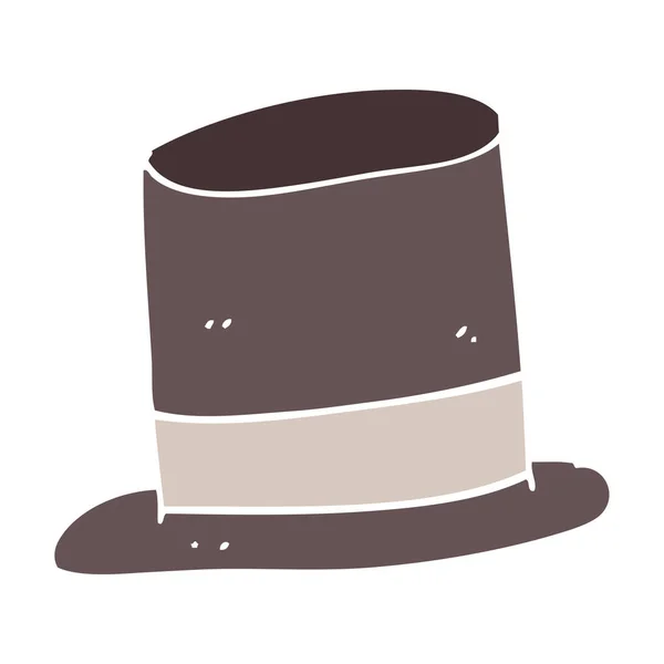 Platt Färg Illustration Top Hat — Stock vektor