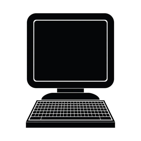 Vektorsymbol Illustration Eines Computers — Stockvektor