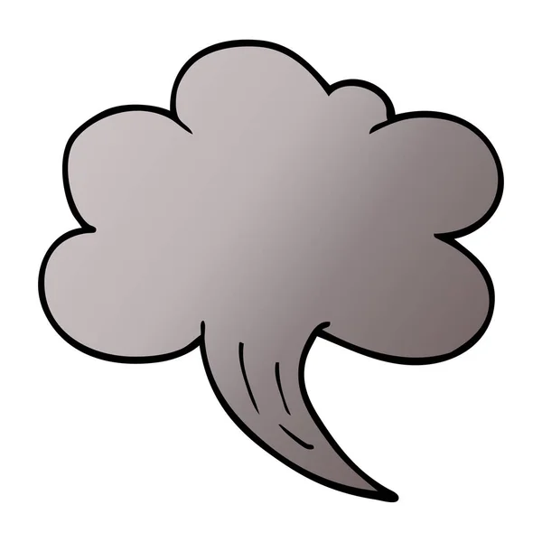 Cartoon Doodle Whooshing Cloud — Stock Vector