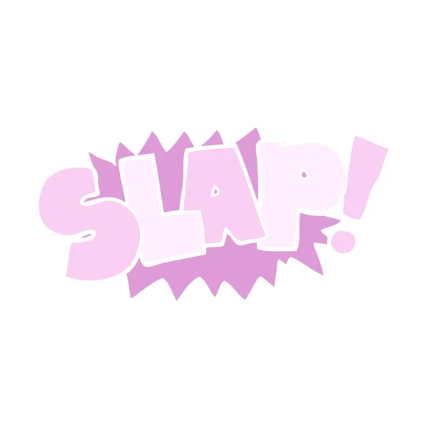 Flat Color Illustration Slap Symbol — Stock Vector