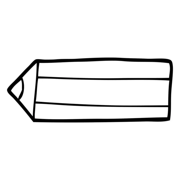 Line Drawing Cartoon Colored Pencil — Stock Vector