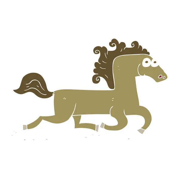 Плоска Кольорова Ілюстрація Бігового Коня — стоковий вектор