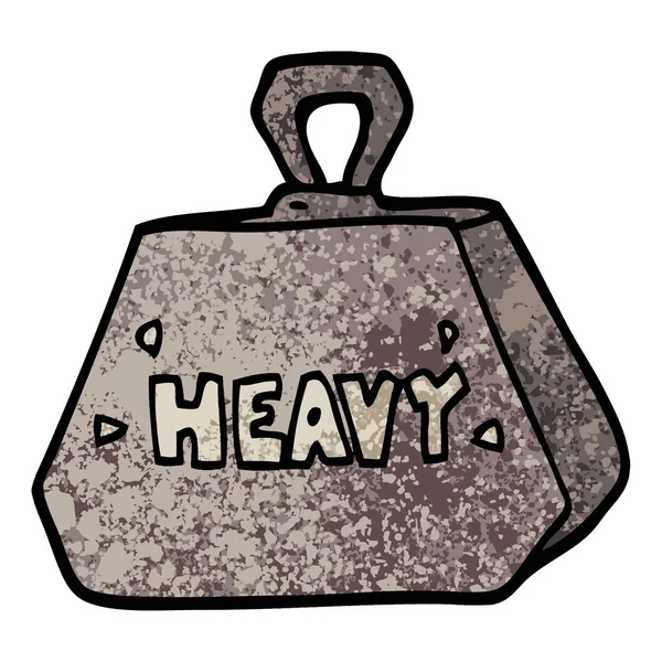Grunge Textured Illustration Cartoon Heavy Weight — Stock Vector