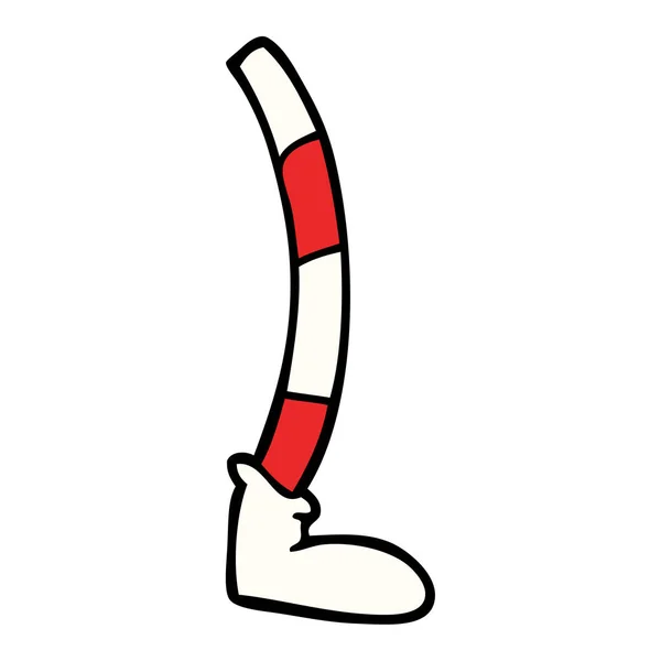 Kreslený Doodle Retro Noha — Stockový vektor
