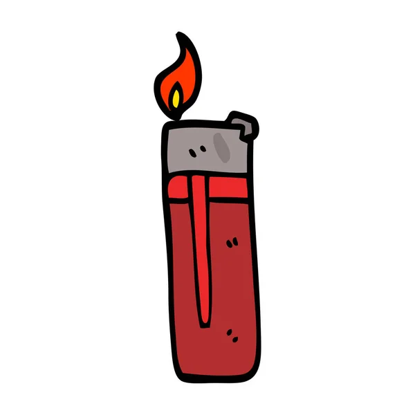 Dessin Animé Doodle Briquet Jetable — Image vectorielle