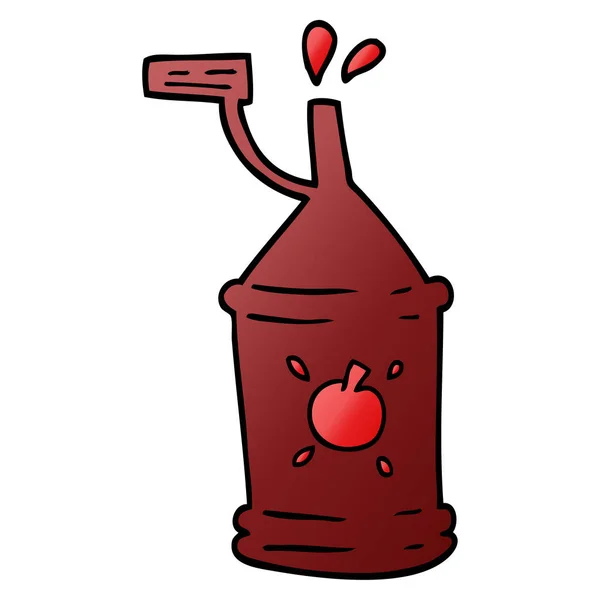 Cartoon Doodle Tomato Sauce — Stock Vector