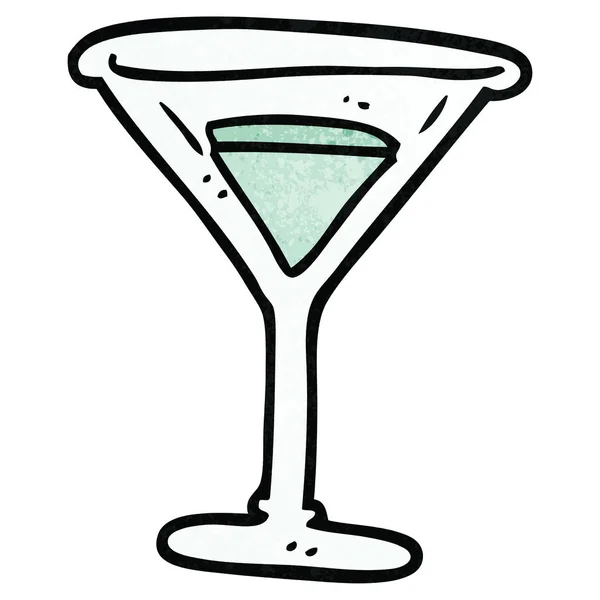 Rajzfilm Doodle Martini Vector Design — Stock Vector