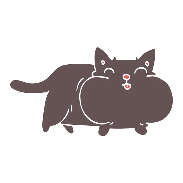 Cartoon Doodle Fatcat — Stockvector