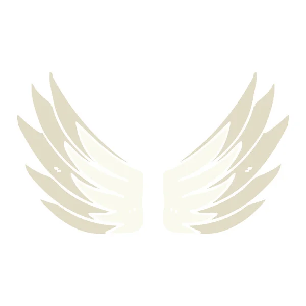 Символ Плоского Кольору Мультяшних Крил — стоковий вектор