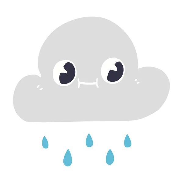漫画落書き雨の雲 — ストックベクタ