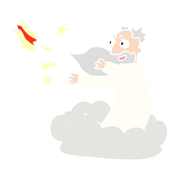 Cartoon Doodle God Wolk — Stockvector