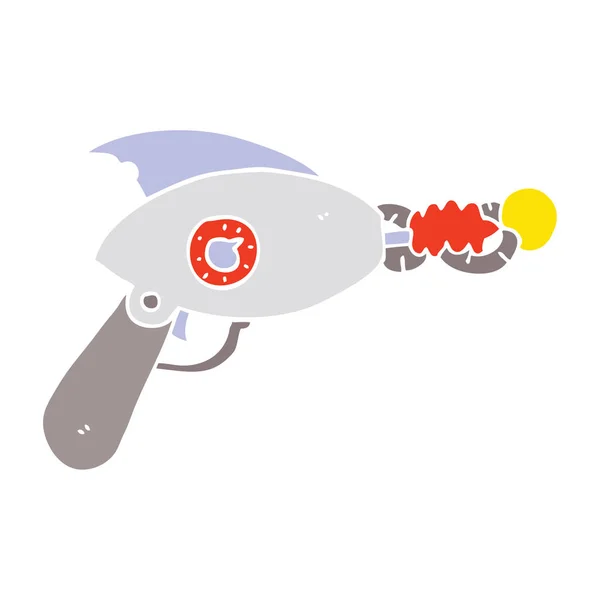 Flache Farbe Stil Cartoon Ray Gun — Stockvektor