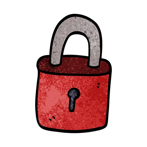 Cadenas Verrouillé Gribouillage Dessin Animé — Image vectorielle