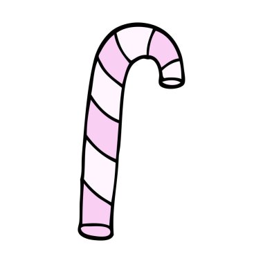 Doodle pembe şekerler karikatür